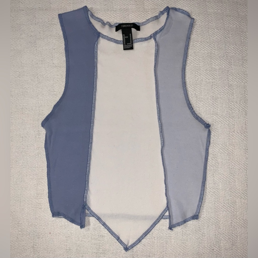 Forever 21 Medium Asymmetrical Tank with Serger Edges